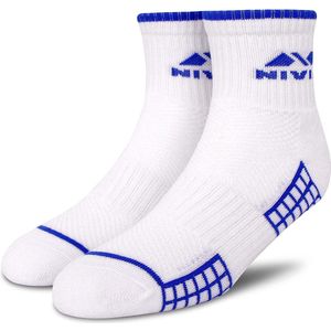 Nivia Club Sport Socks (White) | Material: Polyester | Ankle Length | Stretchable | Breathable | Comfortable | Soccer Socks | Sports Socks