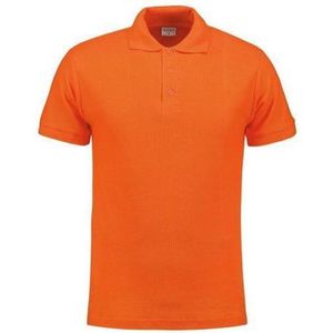 Benza Basic Heren Sportpolo Poloshirt Polo - Oranje - Maat S