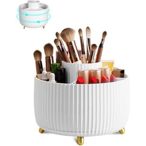 360 graden draaibare kwastorganizer voor kamerdecoratie - wit - Cosmetica-organizer - slaapkamer/badkamer