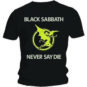 Black Sabbath - Never Say Die Heren T-shirt - M - Zwart