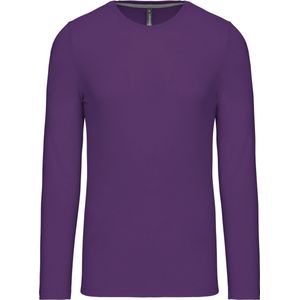 Herenshirt met lange mouwen en ronde hals Purple - XXL