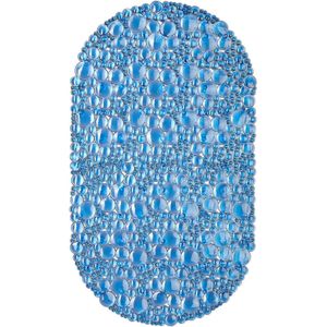 Relaxdays antislipmat bad ovaal - antislip mat douche - antislip badmat - badkamer matje - blauw