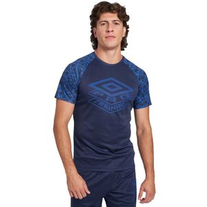 Umbro - Pro Training Active Graphic - T-shirt - Blauw - Korte Mouwen