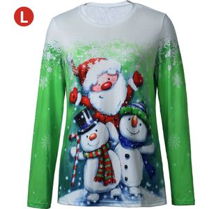 Livano Kersttrui - Dames - Foute Kersttrui - Christmas Sweater - Kerst Sweater - Christmas Jumper - Pyjama - Groen - Maat L