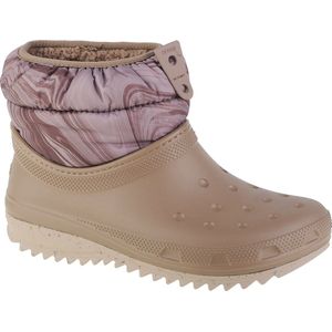 Crocs Classic Neo Puff Shorty Boot 207311-195, Vrouwen, Bruin, Sneeuw laarzen, maat: 38/39