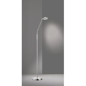 Fischer & Honsel - Vloerlamp Dent - 1x LED 6 W (incl.) - Mat Nikkelkleurige Afwerking