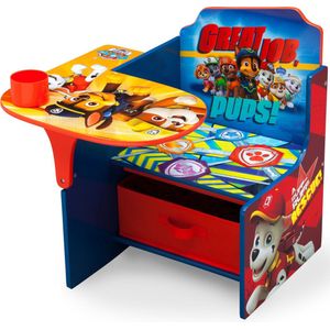 PAW Patrol - Bureaustoel Kind - Met Schrijfblad - Opbergruimte - Rood/Blauw