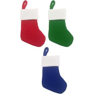 3 stuks kerstsokken, gebreide kerstsokken met draad, draagbare snackzakken