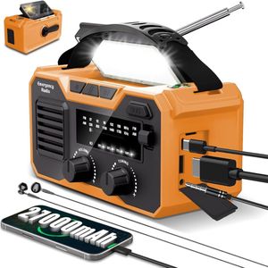 White-Label® Noodradio - Noodpakket Oorlog - Draagbare Radio - Powerbank Zonneenergie - Transistor Radio