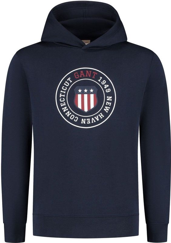 GANT Sweatshirt  donkerblauw / rood / wit