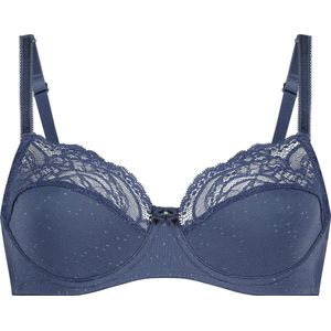 Hunkemöller Dames Lingerie Niet-voorgevormde beugel bh Sophie - Blauw - maat G95