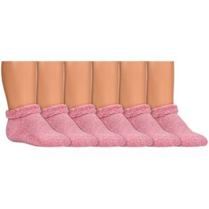 Baby sokken | Biologisch | Badstof | Kleur: Roze | Maat: One Size | 6 paar