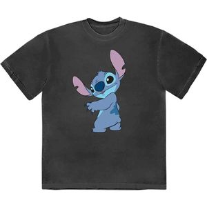 Disney Lilo & Stitch - Stitch Turn Heren T-shirt - S - Zwart