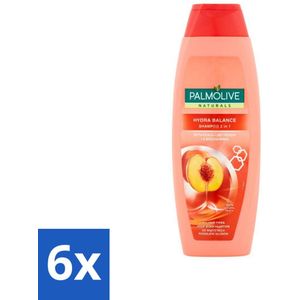 Palmolive - Naturals - 2in1 Shampoo - Perzik - Hydra Balance - 350 ml - Voordeelverpakking - 6 stuks