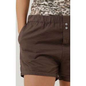 10DAYS Pique Woven Shorts Dames - Korte Broek - Bruin - Maat M