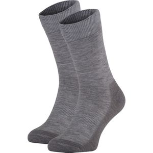 NOMAD® Wintersokken Premium 2-Pack | 35/38 Grijs | Huissokken Dames / Heren | 32% Merino wol | Dikke warme wollen sokken | Goede vochtafvoer