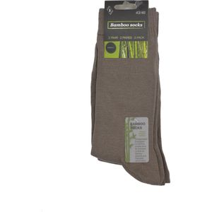 Bamboe sokken voor heren - 6 PAAR - Beige - mannen maat 39/42 - Hoge kwaliteit - ZEER SOEPEL