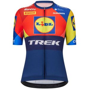 Santini Lidl-trek 2025 Korte Mouw Wielertrui Veelkleurig S Vrouw