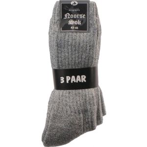 Originele noorse sokken Grijs - Sokken - maat 39-42 - 3pack - Noorse sokken - Winter sokken - Warme sokken