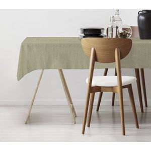 Tafellaken - Tafelzeil - Tafelkleed - Hoogwaardig - Zomers - Afgewerkt met biaislint - Uni ecru - Rechthoekig - 140cm x 240cm