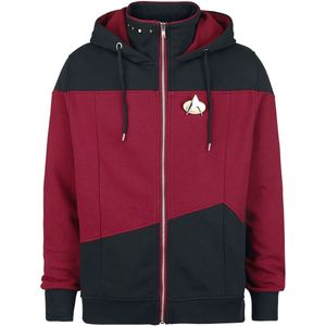 Star Trek The Next Generation Heren Vest met capuchon - rood/zwart - S