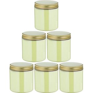 Scrubzout Fresh Ginger - 300 gram - Pot met gouden deksel - set van 6 stuks - Hydraterende Lichaamsscrub