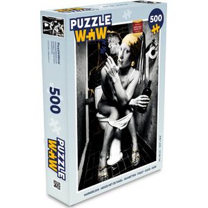 Puzzel Marmerlook - Meisje met de parel - Sigaretten - Toilet - Goud - Kunst - Oude meesters - Legpuzzel - Puzzel 500 stukjes