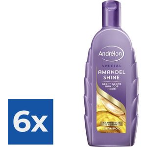 Andrélon Shampoo Amandel Shine 300 ml - Voordeelverpakking 6 stuks