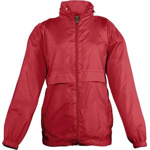 SOLS Kinderen Unisex Surf Windbreaker Jacket (waterbestendig en winddicht) (Rood)