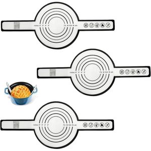 SNQ Siliconen bakmat - 3 stuks bakmat - met lange handgrepen - siliconen bakmat - niet plakkerig siliconen broodmes, voor oven, magnetron, stoompan
