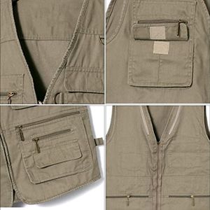 Heren outdoor vest met meerdere zakken voor vissers, jagers en wandelaars