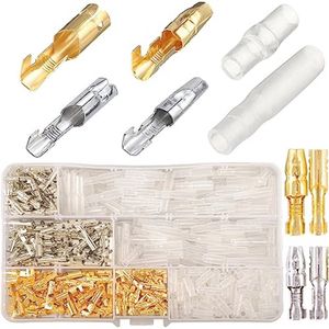 Kogelconnectoren Set, 424 Stuks | 3,9mm Mannelijke & Vrouwelijke Draad Connectoren | Ideaal voor Auto en Motorfiets