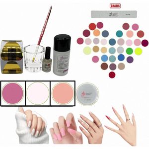 Guardian Beauty Acrylpoeder Set - 3 Kleuren - 27g - Fuschia Roze, Wit en Perzik Roze - Met Accessoires