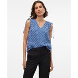 Vero Moda - Vmshive S/l V-neck Top - Sodalite Blue - Dames