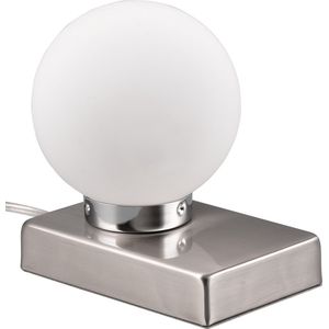 LED Tafellamp - Tafelverlichting - Trion Ivar - E14 Fitting - Rond - Mat Nikkel - Metaal