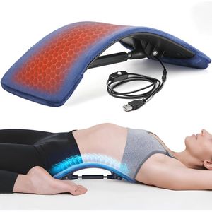Verwarmde rugstretcher met instelbare intensiteit - Rugpijnverlichting en verwarmingskussen