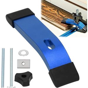 T-Track Clamp Platen Set - Hold Down Clamp Set - Metalen M8 Draadklemmen - Jig Tool Kit voor houtbewerking - Blauw .