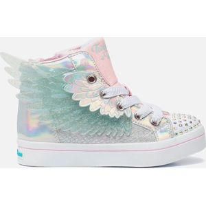 Skechers Twi-Lites 2.0 - Unicorn Wings Meisjes Sneakers - Zilver/Roze - Maat 29