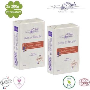 Bain d'Orient Marseille Zeep | 2x200g | Zoetheid van het Oosten | La Cigale