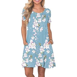 Zomerjurk Dames A-Lijn Tuniek Mini Lengte Swing