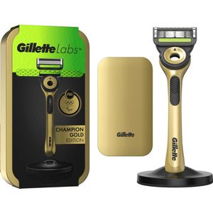 GilletteLabs - Exfoliating Bar Champion Gold Edition - Scheersysteem - Met Reisetui en Magnetische Houder
