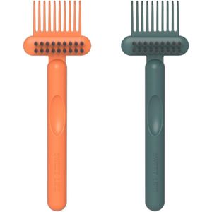 2pcs 2-in-1 Cleaning Comb - Comb Cleaning Tools - Haarborstel en Rake - Schoonmaakaccessoires