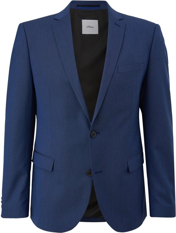 s.Oliver BLACK LABEL - Kostuumjas - Blauw met Stippen - Heren - Slim Fit