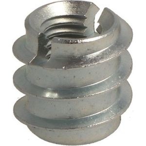 Rampamoer M10 x 18mm voor hout per 2 stuks - inschroefmoer