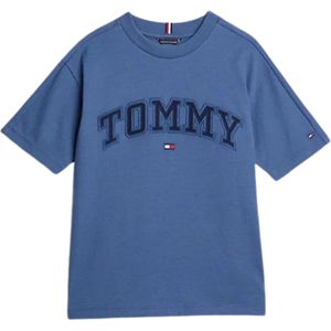 Tommy Hilfiger Kids Varsity T-Shirt geborduurd - Blauw - jaar