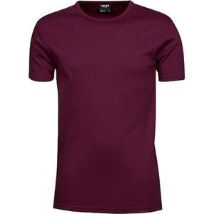 Men's Interlock T-shirt met korte mouwen Wine - XXL