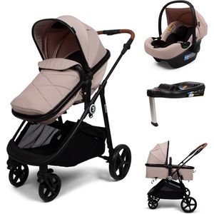 Baninni 4-in-1 Multi Standen Kinderwagen met Autostoel en Base Nelia Beige