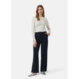 COMMA - Broek - Navy - Gevoerde Zoom/Rand, Ritssluiting, Loosefit, Mid Waist