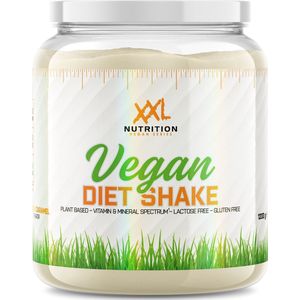 XXL Nutrition - Vegan Diet Shake - Maaltijdshake, Eiwit Shake, Maaltijdvervanger - Whey Protein Shake Incl. Vitamines & Mineralen - Vanille Caramel - 1200 Gram