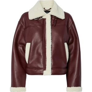 Pcjanelle - Imitatieleren Jack - Imitatie Shearling - Regular Fit
